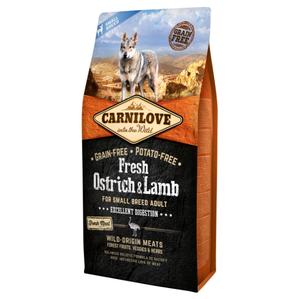 Fresh Ostrich & Lamb Dog Food for Small Breeds