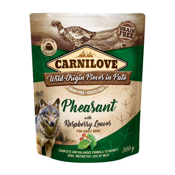 Pheasant with Raspberry Leaves Wet Dog Food