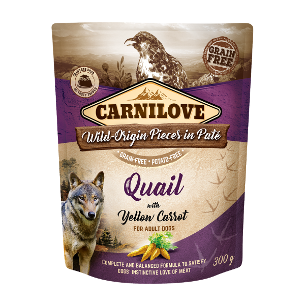 Quail with Yellow Carrot Wet Dog Food