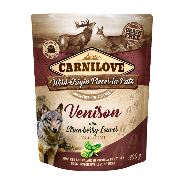 Venison with Strawberry Leaves Wet Dog Food