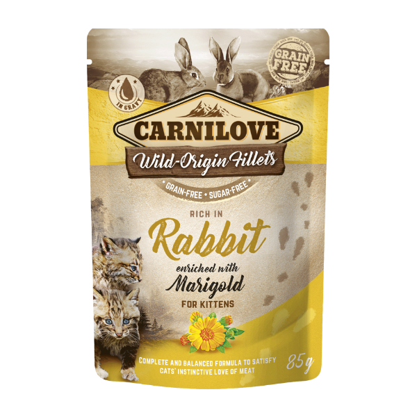 Rich in Rabbit Enriched with Marigold Wet Cat Food for Kittens