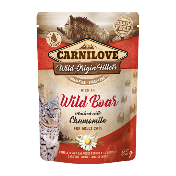 Rich in Wild Boar Enriched with Chamomile Wet Cat Food