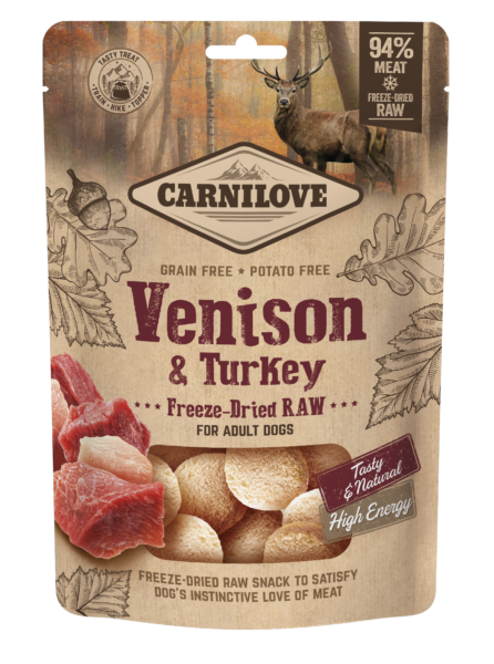 Carnilove True Fresh Raw Freeze Dried Venison Turkey Treat